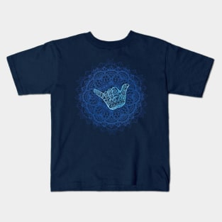 Boho Hang Loose Mandala - Blue Kids T-Shirt